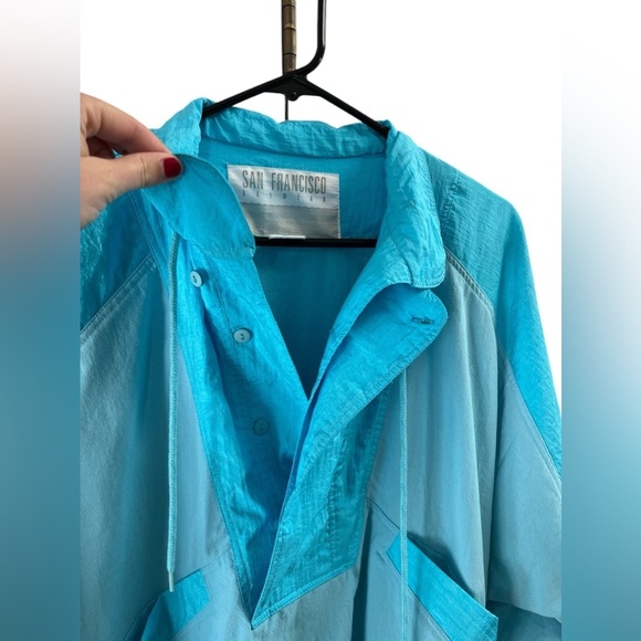 Vintage blue track suit jacket and pant set - Picture 5 of 9